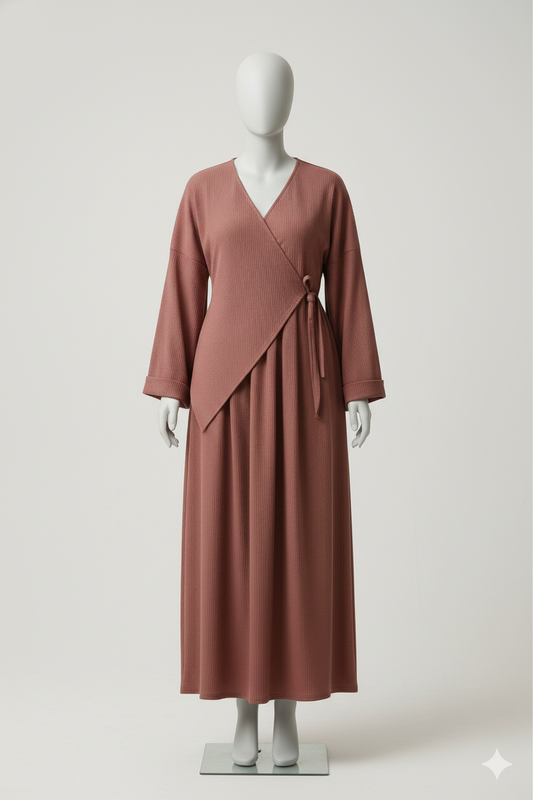 عباية رِفاء - باللون الوردي الغباري (Copy)