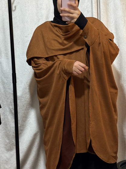 Manteau Premium Cape Modeste – Élégance Moderne